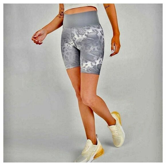 Nike Dri-Fit. Tight Fit Women's Training Shorts. Gray & White. Sz XS - Picture 10 of 11